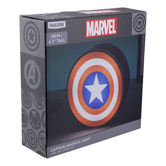 Paladone Детско Декоративно Осветление Captain America Многоцветен 15x15x15εκ.
