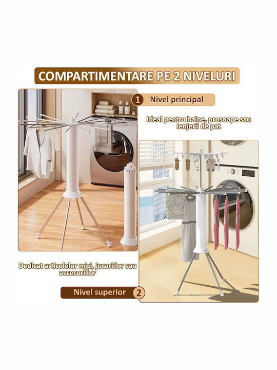 Compact Πτυσσόμενη Απλώστρα Δαπέδου από Ανοξείδωτο Ατσάλι