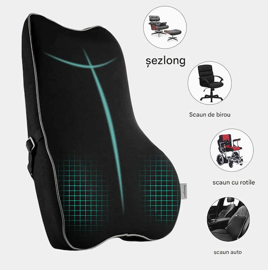 Medical Pillow Neck Memory Foam 45x40x13cm Black