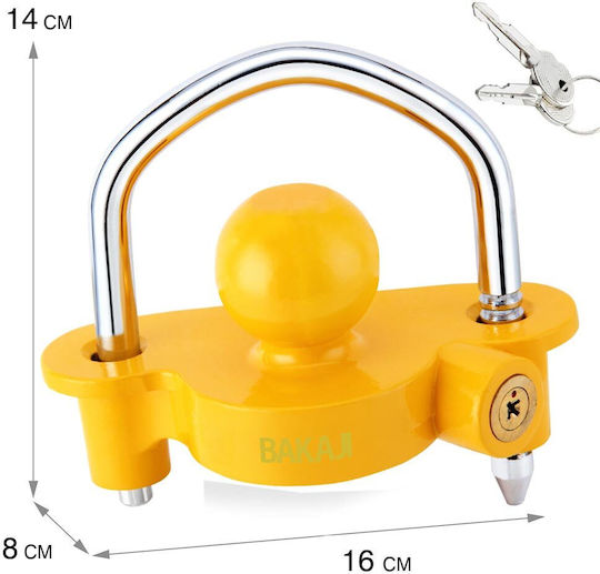 Bakaji Anti-theft Caravan Lock Towing Ball 2 Keys 02841080