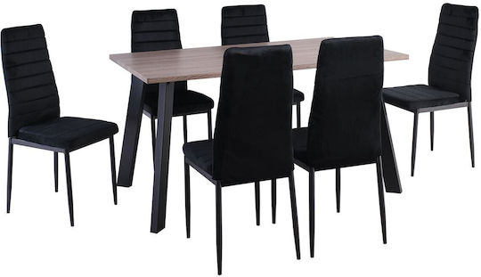 Esszimmer Jetta-baxter 7Stück 140x80cm