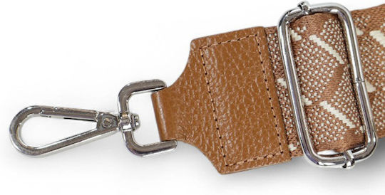 Verstellbarer Taschenriemen Leder Details Tabak S