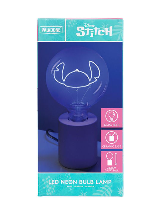 PCMerch Lampă decorativă pentru copii Neon Bulb Stitch Transparent 18x13x18εκ.