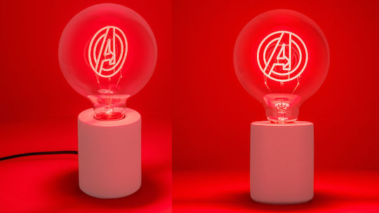 Paladone Lampă decorativă pentru copii Marvel Avengers Logo Alb 18x13x18εκ.