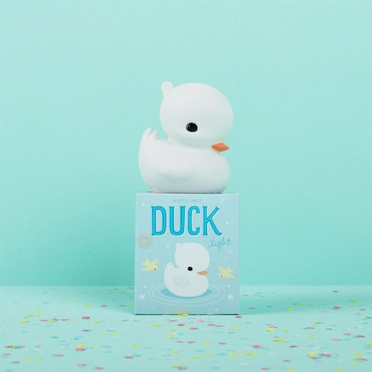 A Little Lovely Company Led Kids Decorative Lamp Duck with Color Changes White 10.2x11.8x8.5εκ.