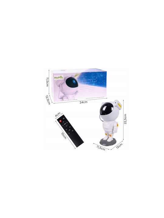 MalPlay Led Περιστρεφόμενο Παιδικό Φωτιστικό Projector με Προβολή Αστεριών