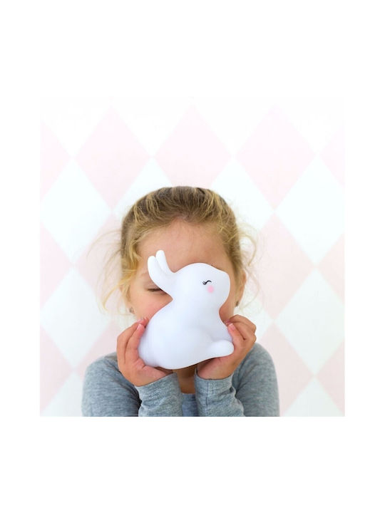 A Little Lovely Company Led Kids Decorative Lamp Bunny with Color Changes White