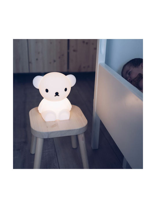 Mr Maria LED Kinder Dekorative Lampe Boris mit Farbwechsel Weiß 14x20x21εκ.