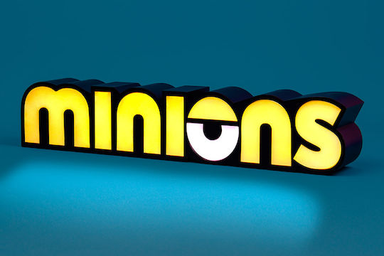 Fizz Creations Kinder Dekorative Lampe Minions Logo Gelb 30εκ.