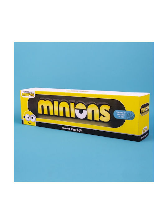 Fizz Creations Παιδικό Διακοσμητικό Φωτιστικό Minions Logo Κίτρινο 30εκ.