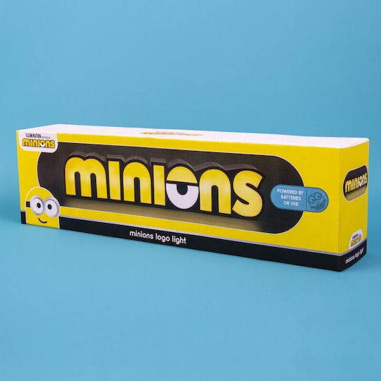 Fizz Creations Kinder Dekorative Lampe Minions Logo Gelb 30εκ.