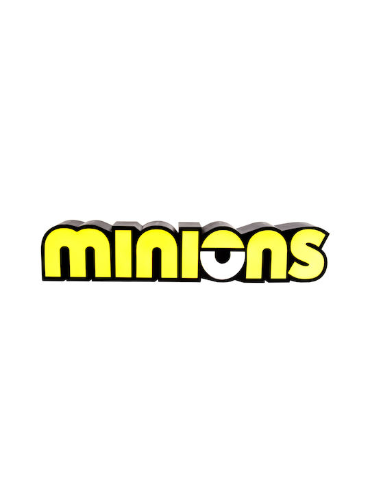 Fizz Creations Παιδικό Διακοσμητικό Φωτιστικό Minions Logo Κίτρινο 30εκ.