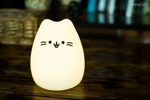 innoGio Led Kids Decorative Lamp Kitty with Color Changes White