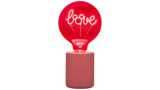 Paladone Παιδικό Διακοσμητικό Φωτιστικό Neon Bulb Mickey Mouse Love Κόκκινο 13x13x18εκ.