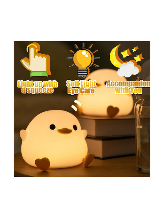 Arrango LED Kinder Dekorative Lampe Berührung Weiß 11x9cm