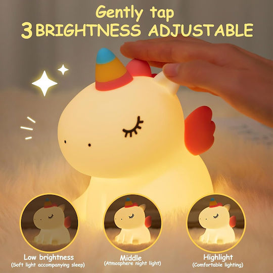 Arrango LED Kinder Dekorative Lampe Berührung Weiß 14x13cm