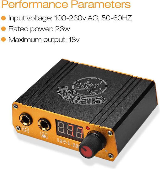 Surse de Alimentare Lcd Pentru Mașină de Tattoo 23w 18v Tensiune Reglabilă Carcasă Metalică Dimensiuni Compacte Atomus
