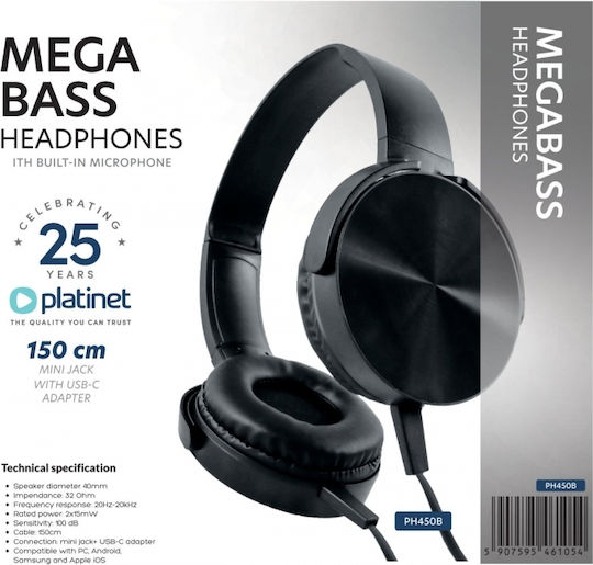 Platinet PH450B Cu fir Over Ear Căști Negre