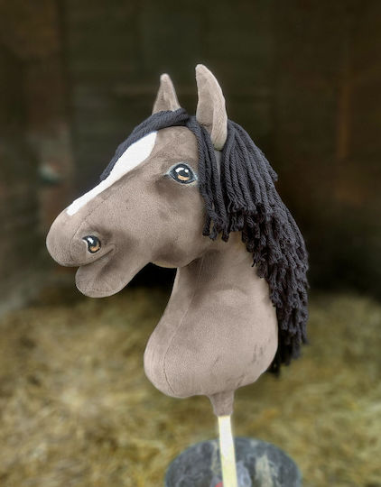 Premium Hobby Horse Großer Steckenpferd Maus Grau A3