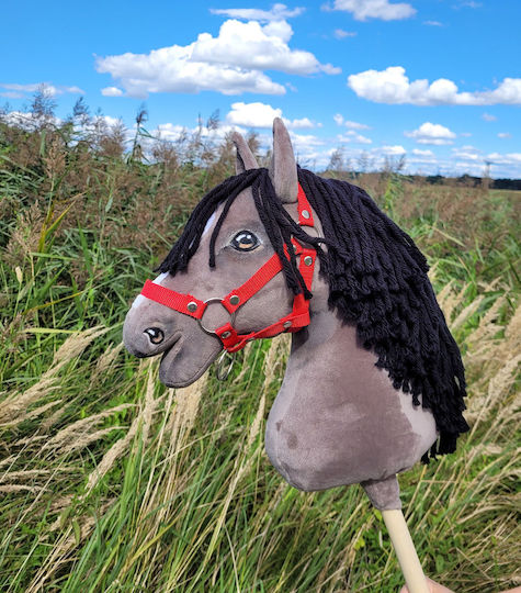 Premium Hobby Horse Großer Steckenpferd Maus Grau A3