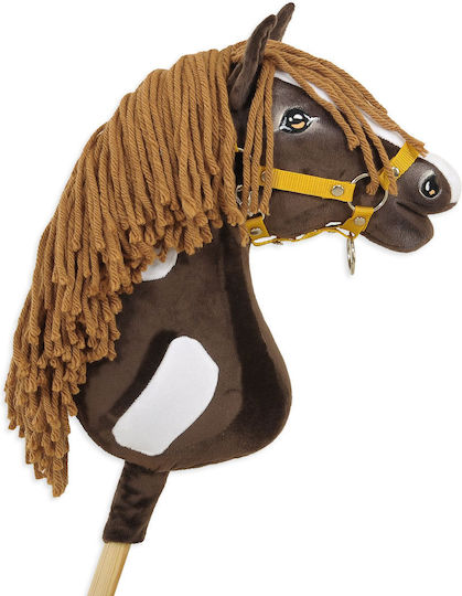 Hobby Horse Großes Premium Steckenpferd Dunkelbraune Westernbraune Mähne A3