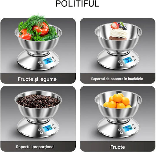 Digital Kitchen Scale 1gr/5kg Gray