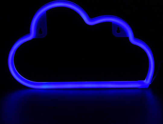 Aca Led Kids Decorative Lamp Cloud Blue 29.5x2cm