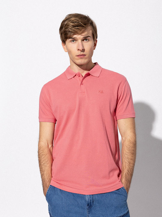 Herrenblusen Polo Kurzarm T-Shirt Rosa