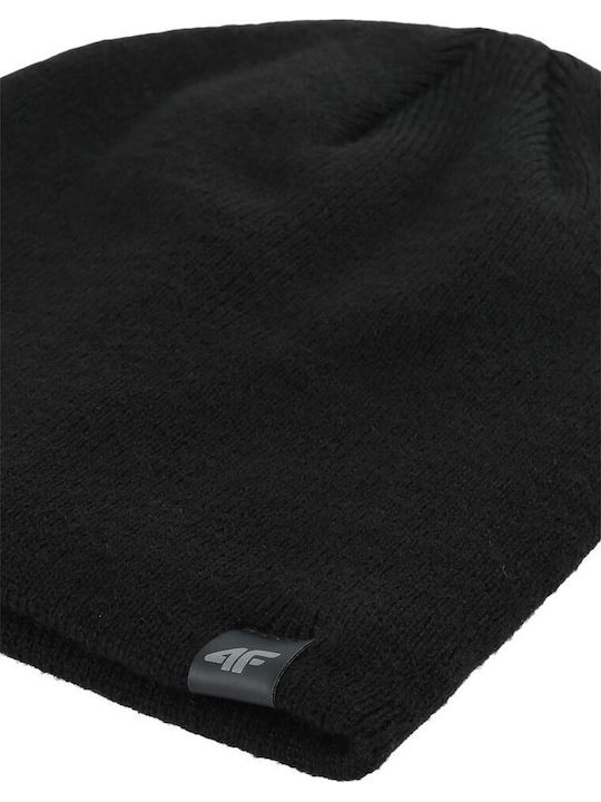 Beanie Ανδρικός Σκούφος Πλεκτός σε Μαύρο χρώμα