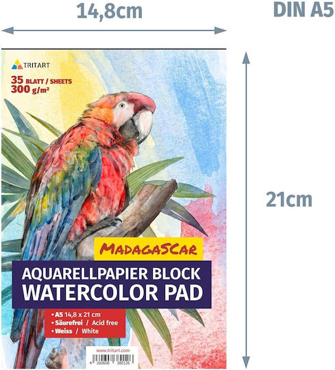 Tritart Bloc De Schițe A5 35 Foi 300g/m2 Alb