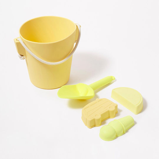 Kinder Spielzeug Set Silikon Eimer Schaufel Formen Citrus Sunny Life