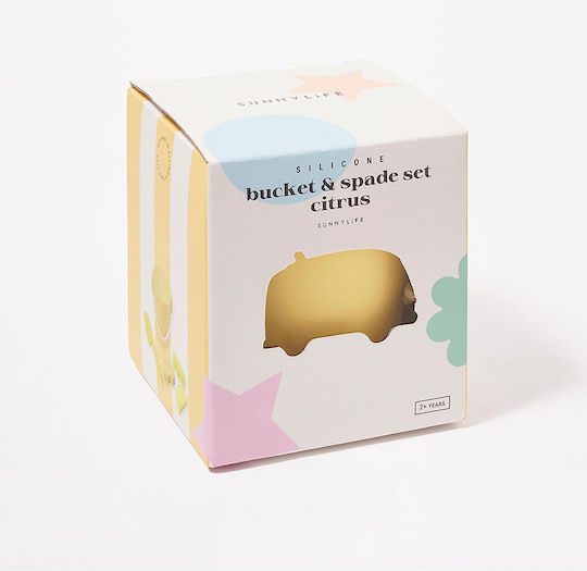 Kinder Spielzeug Set Silikon Eimer Schaufel Formen Citrus Sunny Life