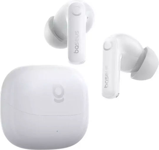 Baseus Bass BP1 Pro In-ear Bluetooth Handsfree Earphones with Sweat Resistance and Charging Case White