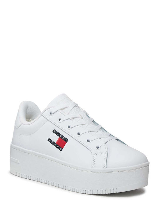 Tommy Hilfiger Flatforms Sneakers Λευκά