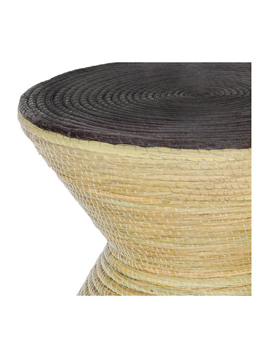 Round Side Table from Bamboo Beige M45xL45xH60cm