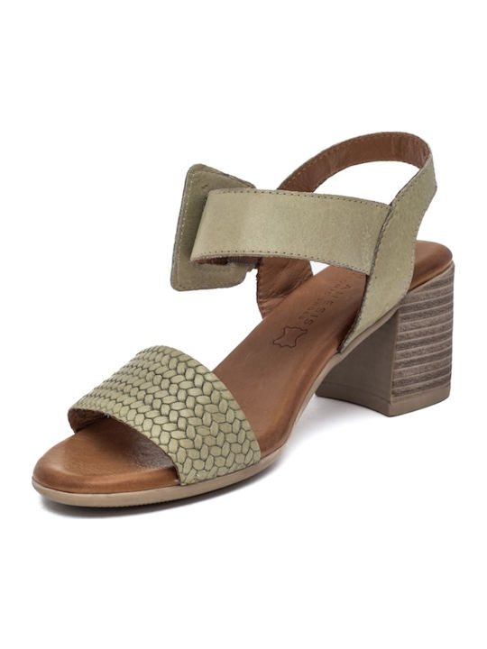 Leather Sandals Anatomic Green