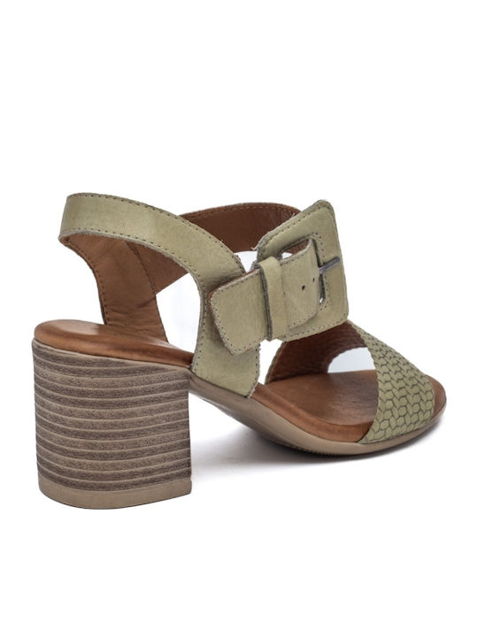 Leather Sandals Anatomic Green
