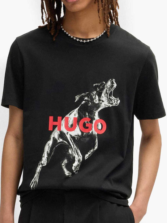 Tシャツ・カットソー HUGO Men T-shirt Black 1 50530607 002 HUGO: T-shirt men - Black 1 | Hugo t-shirt 50530607 online