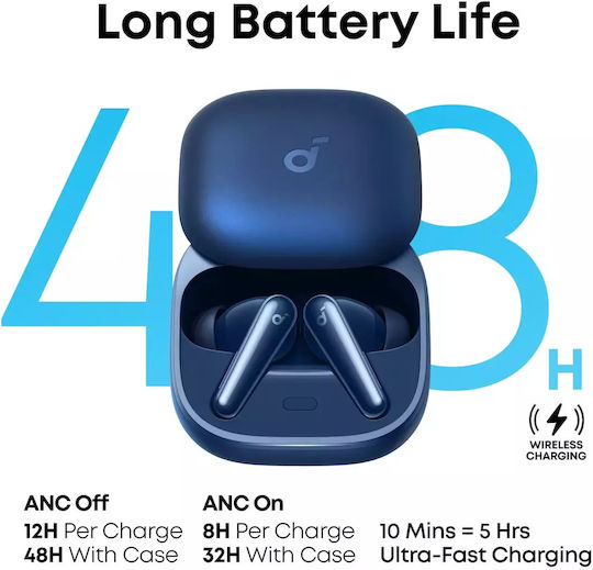 Soundcore by Anker Liberty 5 In-ear Bluetooth Handsfree Earphones with Sweat Resistance and Charging Case Blue