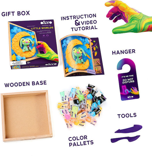 Diy Δημιουργικό Σετ Κατασκευής Πηλό Wood & Craft Little Worlds Λαγουδάκι Στο Φεγγάρι