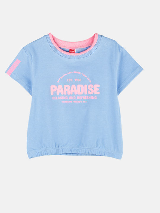 Kids' Set with Leggings Summer 2pcs Purple Paradise