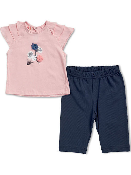 Kinder-Set mit Leggings Sommer 2Stück Rosa