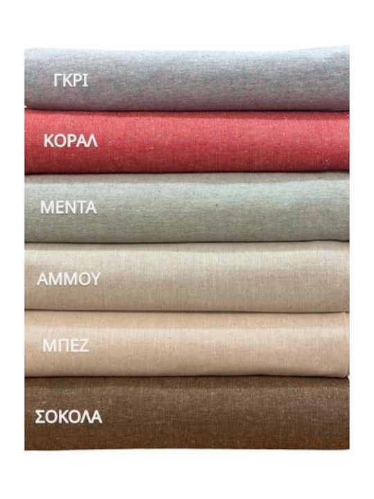 Linea Home Kariert Leinen Sand 100x100cm