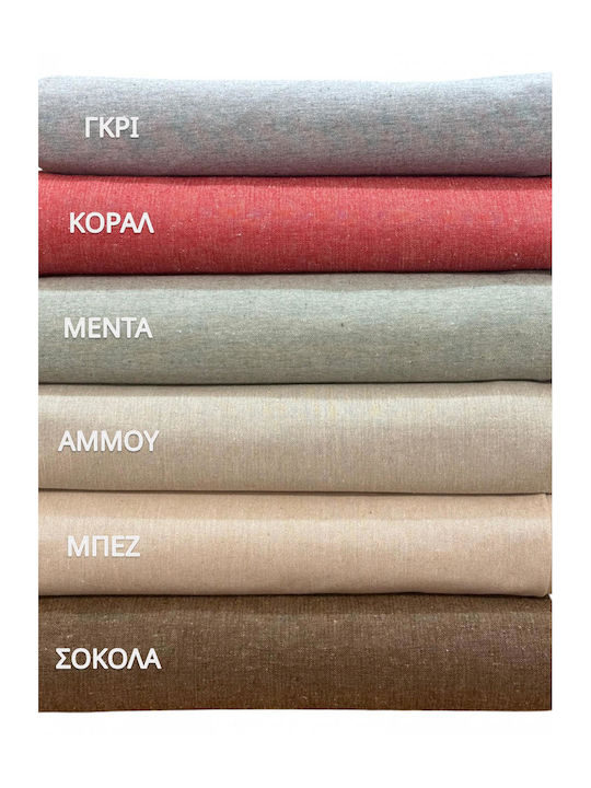 Linea Home Checkered Linen Coral 100x100cm