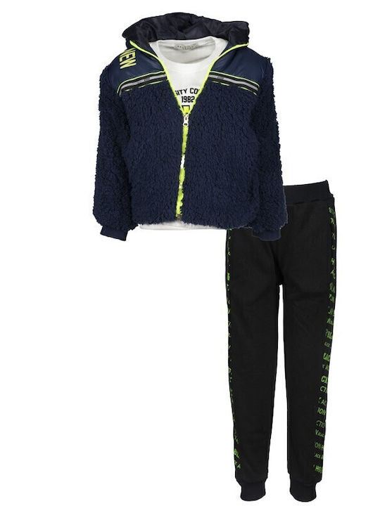 Kinder-Set mit Hose & Jacke Winter 3Stück Blau