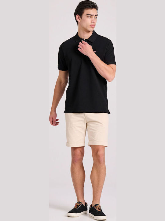 Polo Short Sleeve Black Blouse
