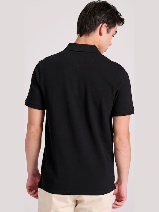 Polo Short Sleeve Black Blouse