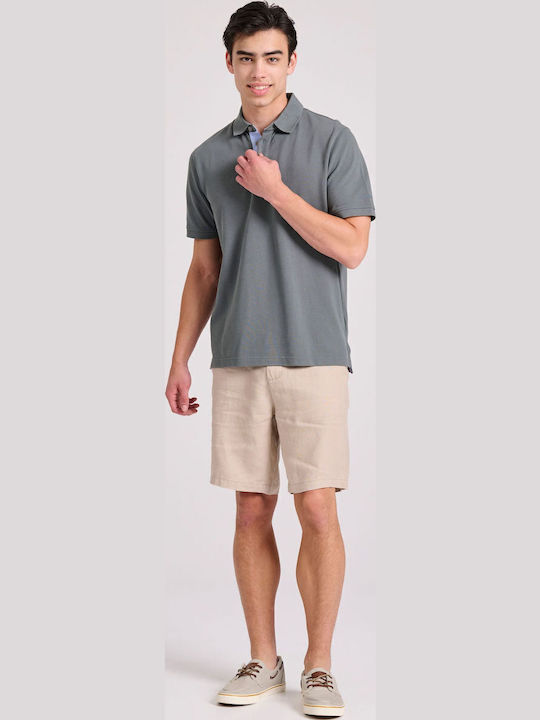 Polo Kurzarm Bluse Dk Grau