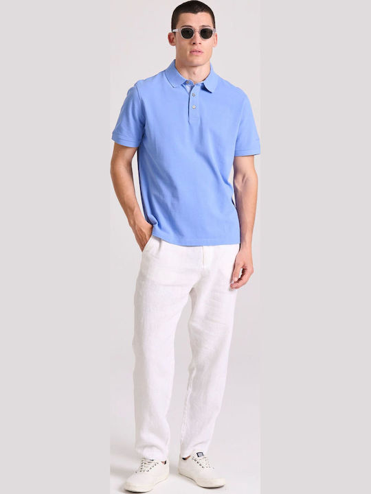 Polo Herrenbluse Kurzarm Marina Blau