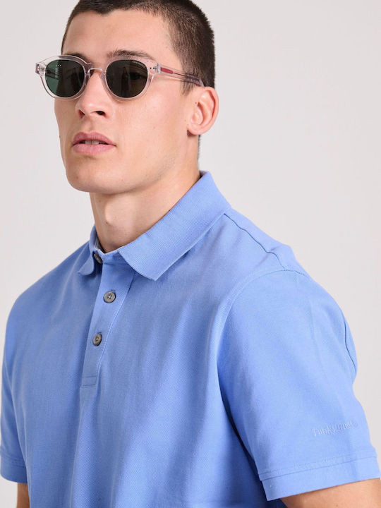 Polo Herrenbluse Kurzarm Marina Blau